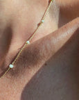 LET ME STRING YOUR TEARS ON A ROPE OF GOLD TO CHERISH THEM LIKE THE GEMS THAT THEY ARE // VINTAGE PEARL STATION NECKLACE