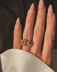 UNITL YOU, I DIDN'T KNOW WHAT IT WAS LIKE TO KNOW MYSELF // ONE OF A KIND HALF MOON DIAMOND TOI ET MOI IN 22K GOLD