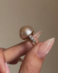 HOLD ME TO YOUR LIPS AND LET ME WARM UNDERNEATH YOUR BREATH // ANTIQUE PEARL AND DIAMOND RING