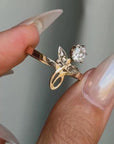 I WOULD PICK YOU FROM AN ENDLESS FIELD OF FLOWERS // ART NOUVEAU TULIP DIAMOND RING