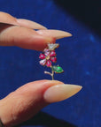 TEND TO YOUR OWN GARDENS, AND WATCH WHAT GROWS // ONE OF A KIND GEMSTONE BLOOM WITH DIAMOND BUTTERFLY PENDANT