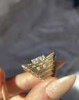 THE RUCHED RIBBON MARQUISE STATEMENT RING