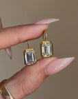 SISTERS NOT TWINS // 6.01ct EMERALD CUT DIAMOND DROP EARRINGS