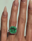 A LIFE, A BEAUTIFUL LIFE IS MINE FOR THE HAVING // SPECTACULAR ORIGINAL BELLE ÉPOQUE ERA EMERALD AND DIAMOND RING