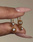 LOVING YOU IS LIKE SPINNING AROUND THE STARS // VICTORIAN ROSE CUT DROP EARRINGS