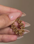 I JUST WANT TO WEAVE MY WAY AROUND YOU AND HOLD YOU NOT TOO TIGHT // BYZANTINE LINK CHAIN RING SIZE 9