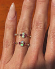 OF RAINBOWS AND THE SCENT OF WET ROSES FROM THE SUMMER RAIN // OPAL AND RUBY RINGS