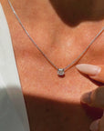 OF EMERALDS IN YOUR SPARKLY EYES // 1.05CT EMERALD CUT DIAMOND NECKLACE