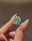 THERE WAS NEVER A SHADOW OF A DOUBT HOW POWERFUL I FELT IN THAT MOMENT // VICTORIAN EMERALD CLUSTER RING
