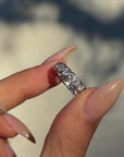 I'VE BEEN BUILDING MUSCLE AND BONE AND I LIKE THE STRENGTH OF MY THIGHS // SZ 5.5 DIAMOND ETERNITY BAND
