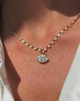 AN EYE OVER MY HEART FOR GUIDANCE AND GOOD LUCK // 3.20CT MARQUISE DIAMOND PENDANT