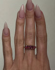 THERE IS A FIRE IN MY HEART AND I'LL KEEP IT BURNING ABOVE ALL ELSE // VICTORIAN RUBY FIVE STONE RING