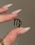 THERE ISN'T A VIRGO I WOULDN'T TRUST WITH MY HEART // BLACK ENAMEL VIRGO ZODIAC CHARM