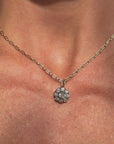 HERE WHERE THE WATER MOVED SWIFTLY AND THE FLOWERS BOWED THEIR HEADS IS WHERE I FOUND MEDICINE // VICTORIAN OLD MINE CUT DIAMOND CLUSTER PENDANT