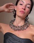 OF VENUS AS THE MOON LIGHTS UP THE DARK, UNDULATING WAVES // TAHITIAN PEARL AND SILVER COLLAR