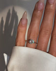 A DROP OF GOLDEN SUN // VINTAGE ELABORATE KNIFE EDGE ENGAGEMENT RING