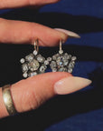 MY HAND BRUSHED AGAINST THE PETALS OF YOUR SKIN AND I HAD NEVER KNOWN SUCH BLISS // VICTORIAN OLD MINE CUT DIAMOND FLORAL EARRINGS