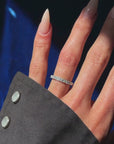 OF CINDERS AND BRICK FIREPLACES // CARRÉ CUT DIAMOND ETERNITY BAND SZ 4.25