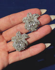 LILY, LILY HOW I JUST WANT TO PRESS MY FACE INTO YOU AND INHALE YOUR SWEETNESS // MIDCENTURY LILY FLOWER DIAMOND EARRINGS