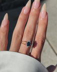 I SLIP FROM DAY INTO NIGHT WITH EASE // 1980'S SAPPHIRE AND DIAMOND FLIP RING
