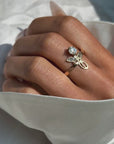 I WOULD PICK YOU FROM AN ENDLESS FIELD OF FLOWERS // ART NOUVEAU TULIP DIAMOND RING