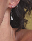 OF SOFTLY KISSING THE TEARS FROM YOUR EYES, PRECIOUS LIKE PEARLS // LOVELY ART DECO PEARL AND DIAMOND EARRINGS