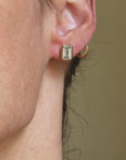 WOMAN, YOU ARE BUILT LIKE A BRICK HOUSE THAT I WANT TO LIVE IN // 3.03tcw EMERALD CUT DIAMOND STUDS IN YELLOW GOLD