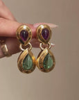 I'M A CINDY CRAWFORD, 80's MODEL KINDA GAL // VINTAGE TIFFANY & CO GEM GLAM EARRINGS