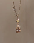 YOU MAKE ME DRIP LIKE HONEY // FANCY BROWN AND YELLOW DIAMOND DROP PENDANT
