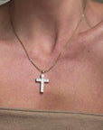 BLESS UP, BABE // BAGUETTE DIAMOND CROSS
