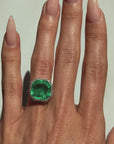 A LIFE, A BEAUTIFUL LIFE IS MINE FOR THE HAVING // SPECTACULAR ORIGINAL BELLE ÉPOQUE ERA EMERALD AND DIAMOND RING