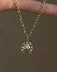 SOME CALL IT LUCKY BUT I THINK IT HAS TO DO WITH A WILL UNBROKEN // DIAMOND HORSE HEAD AND LUCKY SEVEN HORSESHOE PENDANT
