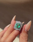I WATCH THE GARDEN GROW ANEW EVERY YEAR AND THERE IS A THRILL INSIDE OF ME THAT RELATES IN A WAY I CANNOT EXPLAIN // EDWARDIAN PLATINUM AND EMERALD RING