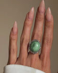UNDERNEATH THE DESERT SKIES I RAN ACROSS THE RED DIRT LIKE I HAD BEEN REBORN // EDWARDIAN TURQUOISE AND DIAMOND RING