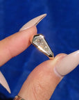 MY LOVE IS ONE UNTIL THE END // "COFFIN" SHAPED RING WITH 1.04CT TAPERED BAGUETTE