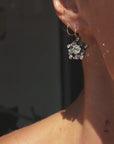 MY HAND BRUSHED AGAINST THE PETALS OF YOUR SKIN AND I HAD NEVER KNOWN SUCH BLISS // VICTORIAN OLD MINE CUT DIAMOND FLORAL EARRINGS