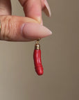 SHE'S JUST GOT THIS SMILE LIKE IT'S GOING WELL, YOU KNOW? // HAND CARVED ITALIAN CORAL PHALLIC CHARM