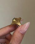 OF SPINNING SOFTLY THROUGH THE MOUNTAINS AND THE VALLEYS // VINTAGE EMERALD AND DIAMOND RING