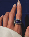 I LOOK TO THE HEAVENS AND FIND YOU IN THE FIRST STAR // GEORGIAN BAGUE AU FIRMAMENT RING OF THE HEAVENS