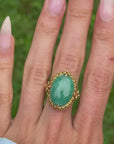 I ATTRACT FORTUNE AND GIVE HARMONY WHEREVER I GO // 18K GOLD JADE RING
