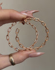 BABY, YOU'RE MY WEAPON OF CHOICE // ROSE GOLD CHAIN HOOPS