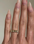 SHE'S A TRIPLE HEX KIND OF THREAT // HEAVY 18K GOLD HEX DIAMOND BAND