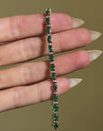 I AM VERDANT AND ABUNDANT AND CLEAR // VINTAGE EMERALD TENNIS BRACELET