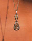 YOU MAKE ME DRIP LIKE HONEY // FANCY BROWN AND YELLOW DIAMOND DROP PENDANT