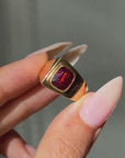 OF JOLLY RANCHERS AND NOSTALGIA // 18K GOLD AND PINK TOURMALINE RING