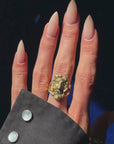 OF RIP VAN WINKLE AND DREAMING OF TALL TALES // VINTAGE WISE OLD MAN MASK RING