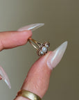 I WAX AND WANE AS THE MOON DOES, TOO // VICTORIAN TRI PEARL RING