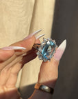 1940's AQUAMARINE DAZZLER RING