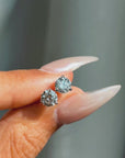 THE SUN DIPING BELOW THE DESERT HORIZON IN MY REARVIEW MIRROR // VINTAGE DIAMOND STUDS