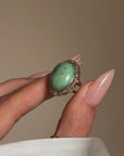 UNDERNEATH THE DESERT SKIES I RAN ACROSS THE RED DIRT LIKE I HAD BEEN REBORN // EDWARDIAN TURQUOISE AND DIAMOND RING